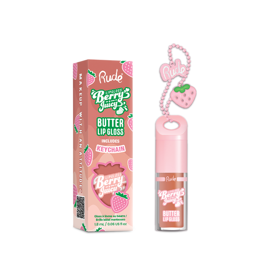 Rude Cosmetics - Berry Juicy Butter Lip Gloss Keychain