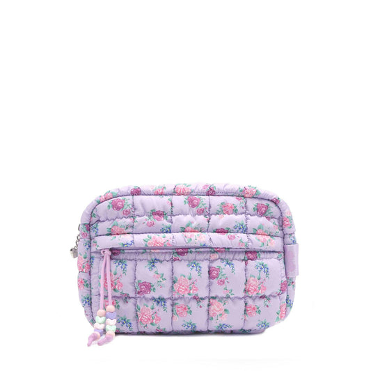 OMG Accessories - Quilted Scrunchies Floral Printed Pouch
