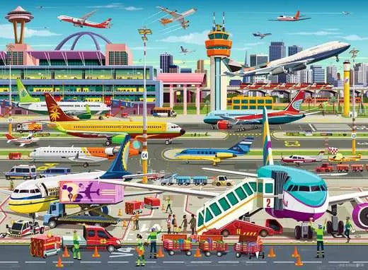 Ravensburger - Children’s Jigsaw Puzzle Airport Central - 150 Pieces Puzzle