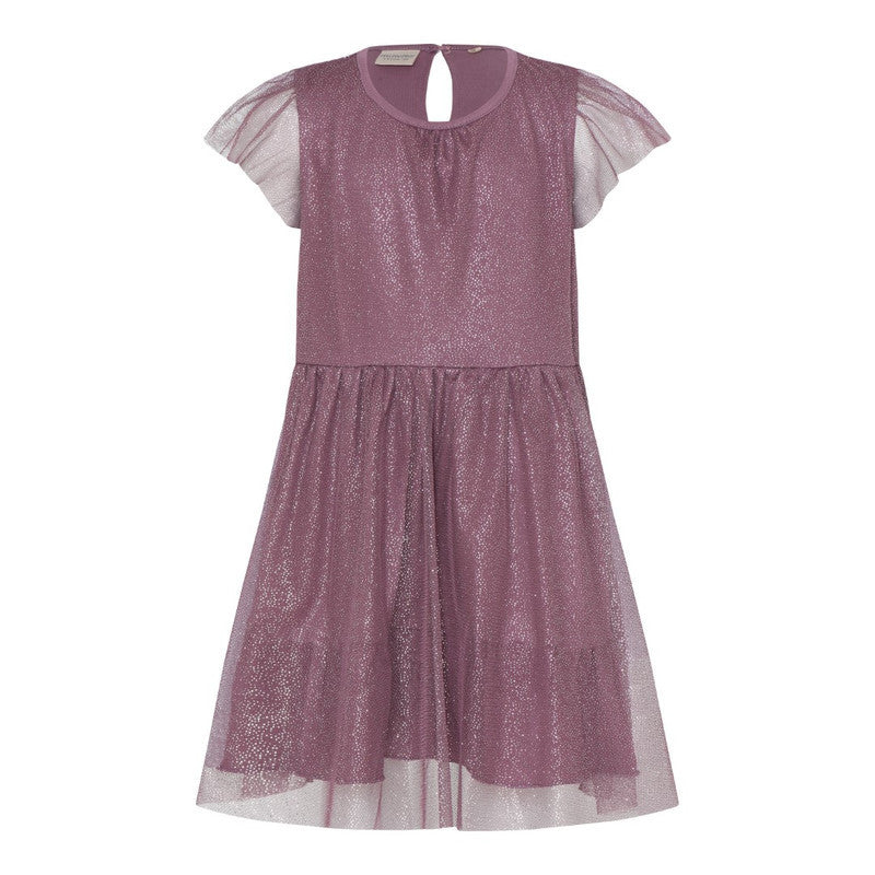 Minymo - Dress Short Sleeve Silver Shimmer Party Dress