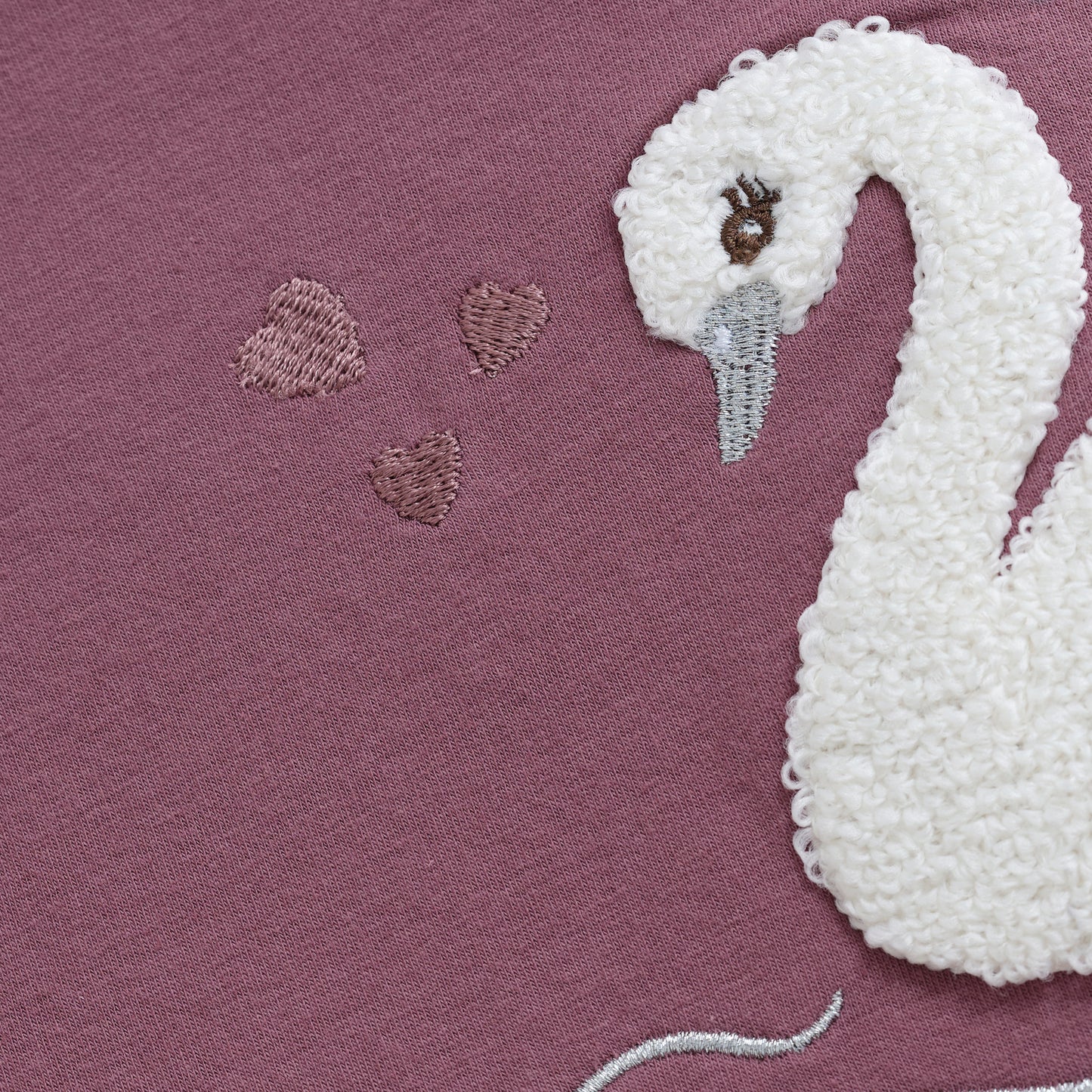 Minymo - Pullover Sweater with Tufted Swan - 5Y