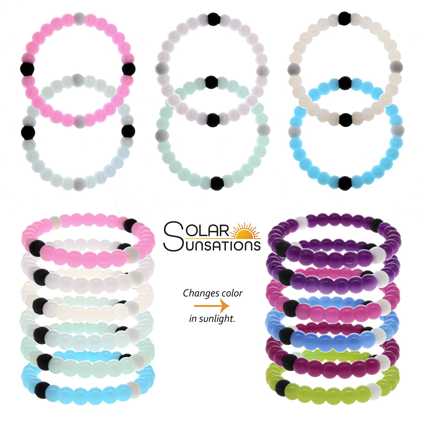 Frog Sac - Solar Reactive Silicone Bubble Bracelets