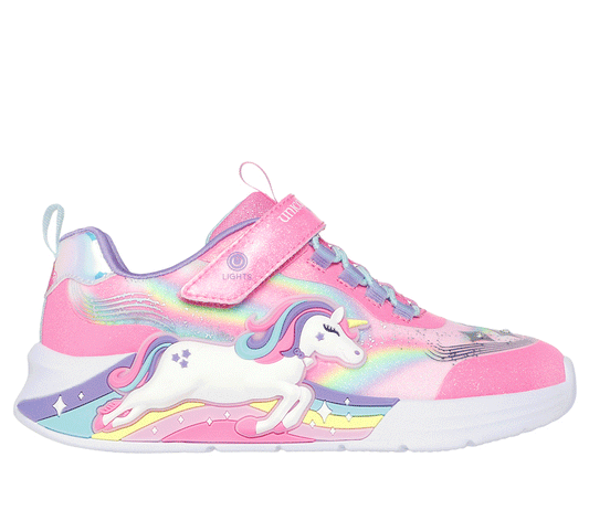 Skechers S-Lights: Unicorn Chaser Sneakers - Pink/Multi