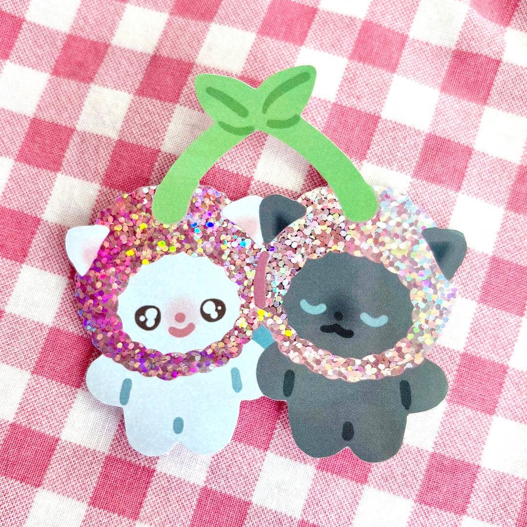 Maobabie - Vinyl Sticker - Cherry Kitties