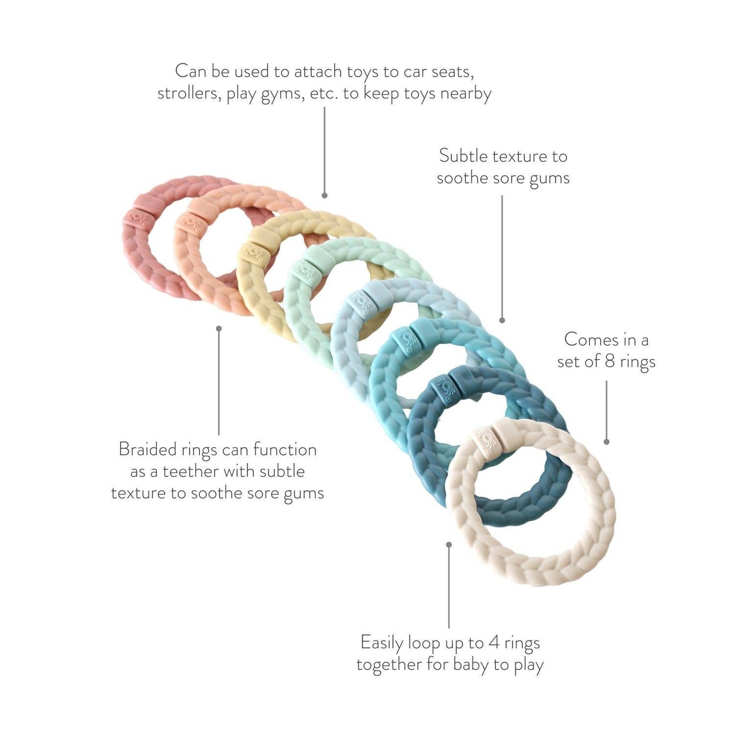 Itzy Ritzy - Bitzy Bespoke Itzy Rings Linking Ring Set: Pastel