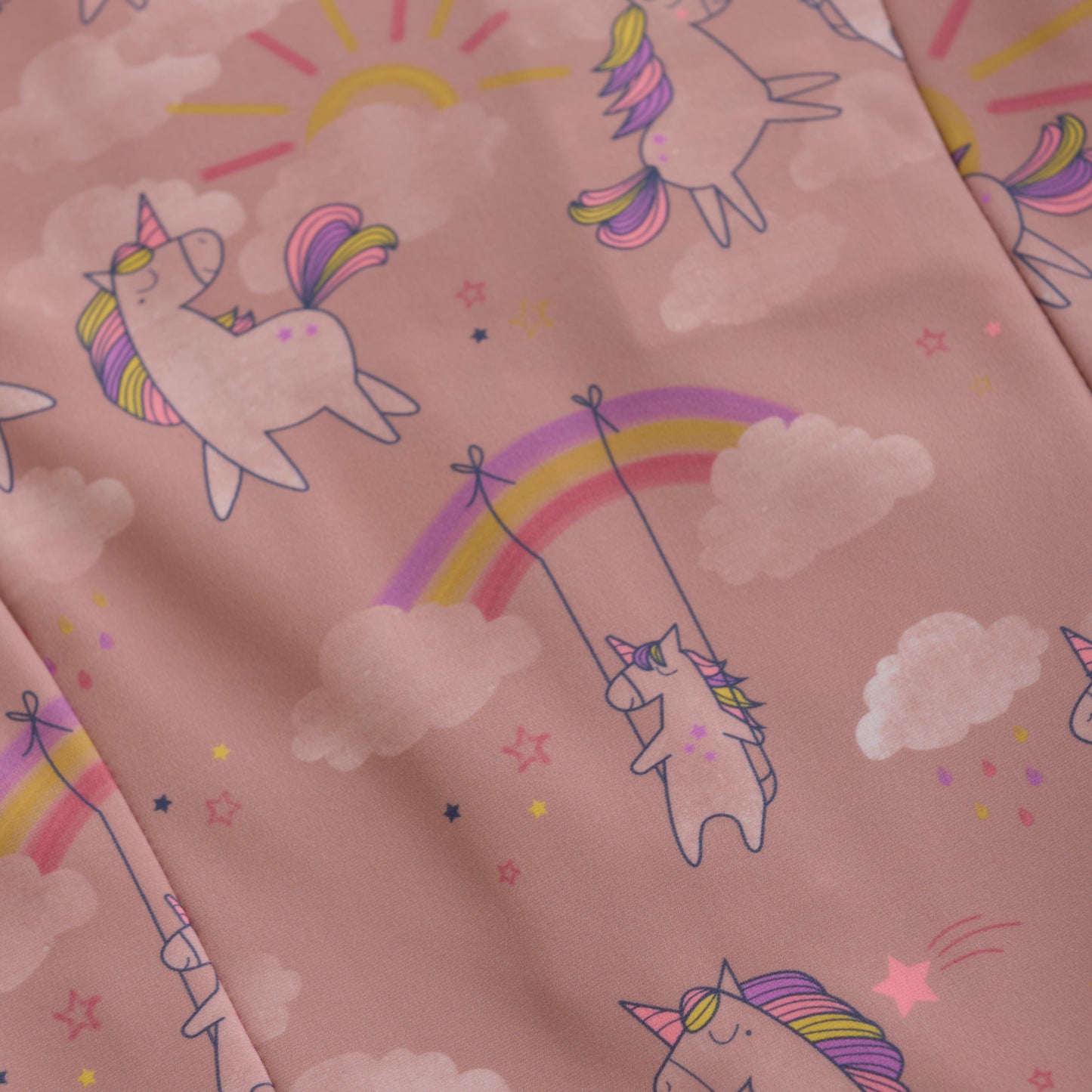 Color Kids 1 pc UV Sunsuit Pink Unicorn Rainbow - 1Y