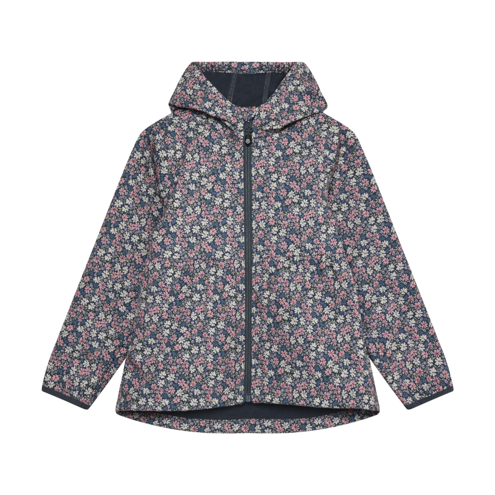Color Kids - Waterproof Fleece-Lined Floral Windbreaker