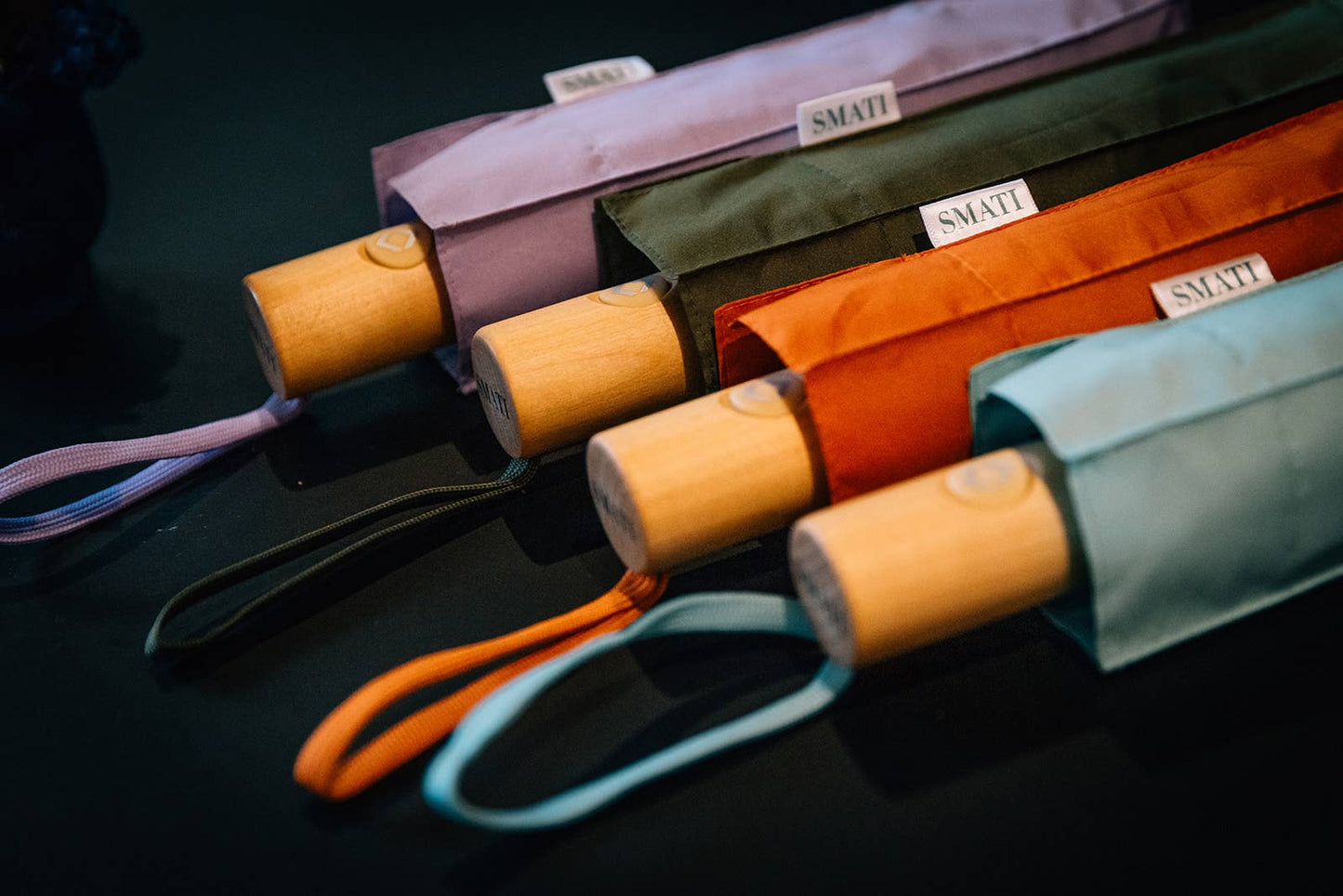 SMATI - Eco-friendly Compact Automatic Celadon Umbrella