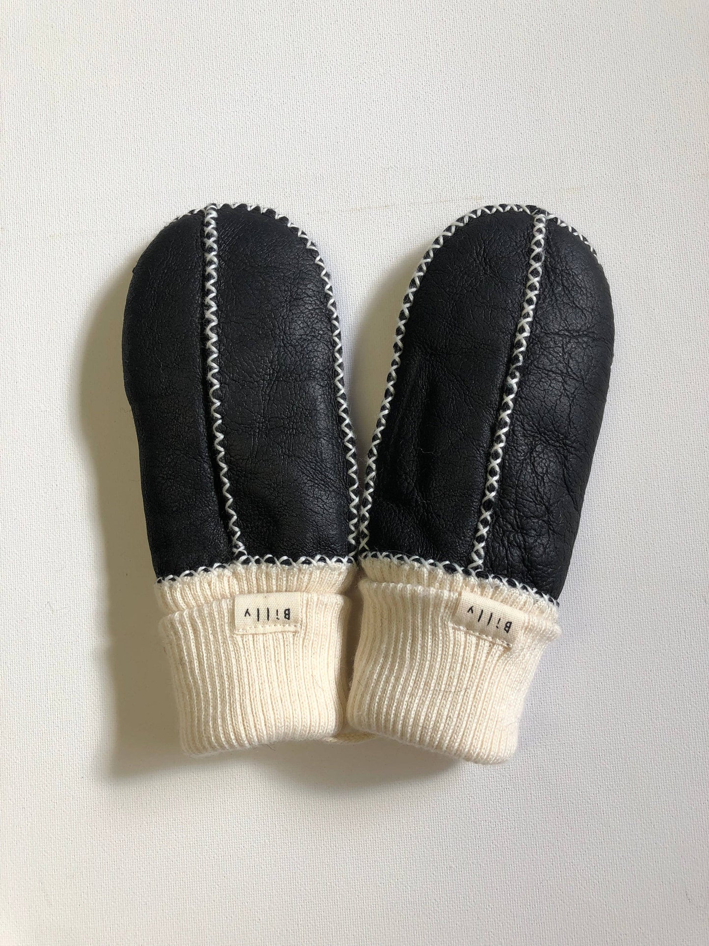 Billy Bamboo - KIDS SHEARLING MITTENS: Light gray