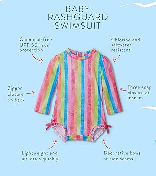 Hatley - Infant Girls Rashguard Swimsuit
