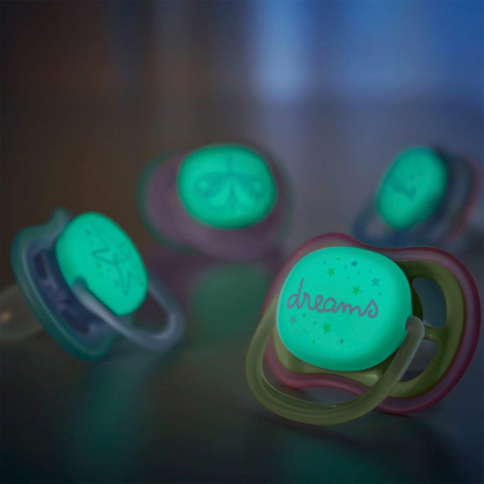 Philips Avent - Ultra Air Pacifier Night 2pk 0-6M Dragonfly+Dream