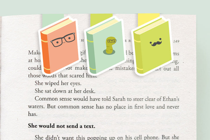 Craftedvan - Bookish Mini Magnetic Bookmarks 3-Pack