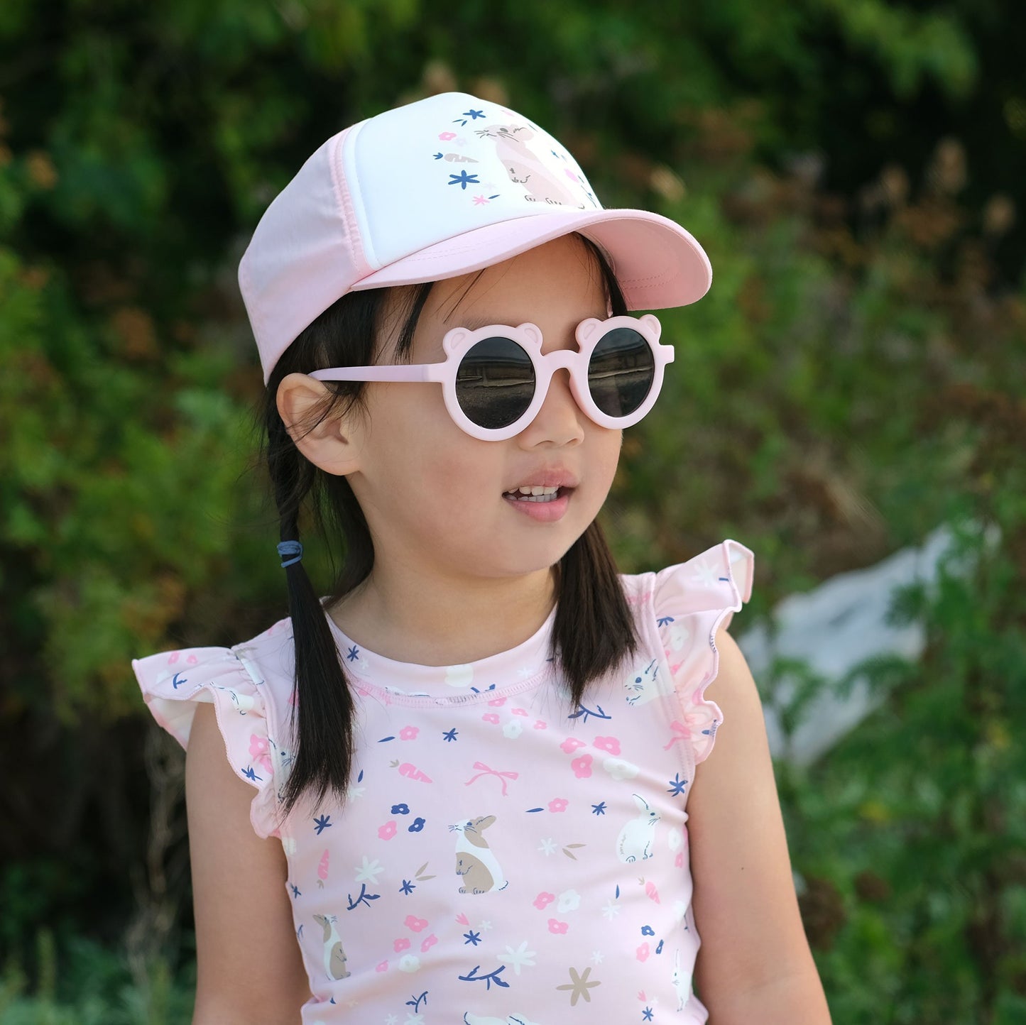 Jan & Jul Kids Polarized Bear Sunglasses Soft Pink 1