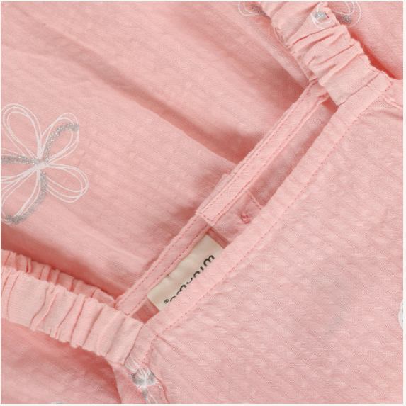 Minymo - Flared Tank Top Blouse with Silver Glitter Floral Detail