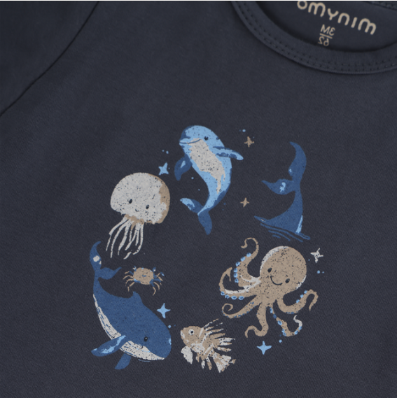 Minymo - Ocean Pals Short Sleeve Bodysuit