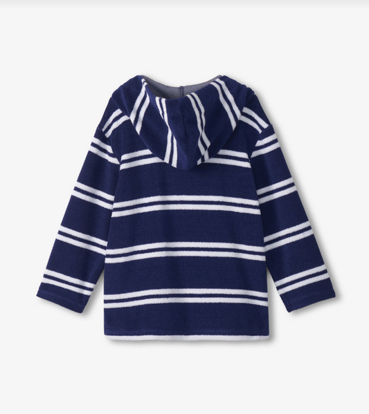 Hatley - Navy Stripes Hooded Towel Cover Up