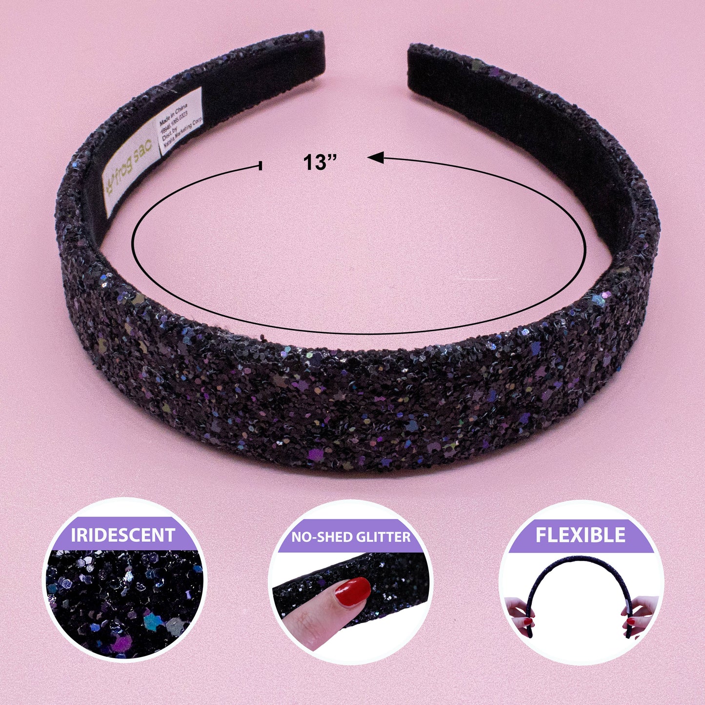 Frog Sac - Tapered Chunky Glitter Headband