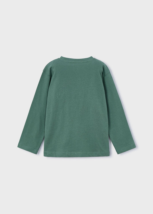 Mayoral Boy Embossed Printed T-Shirt - Green