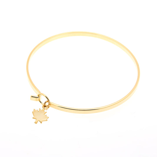 Foxy Originals - Maple Leaf Charm Bangle Bracelet | Made in Canada