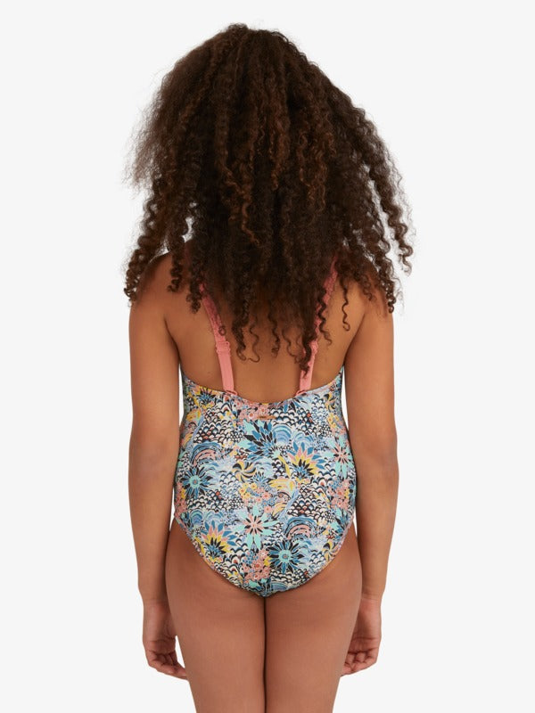 Roxy - Pink Marine Bloom One-Piece Swimsuit - 10Y