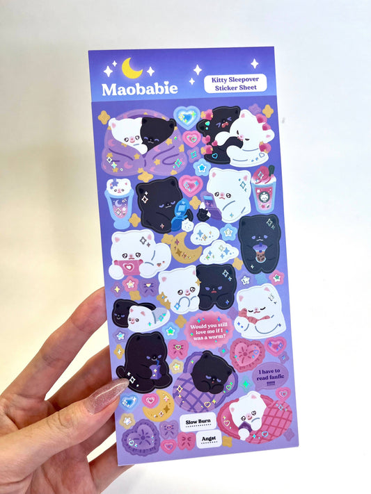 Maobabie - Sticker Sheet - Kitty Sleepover