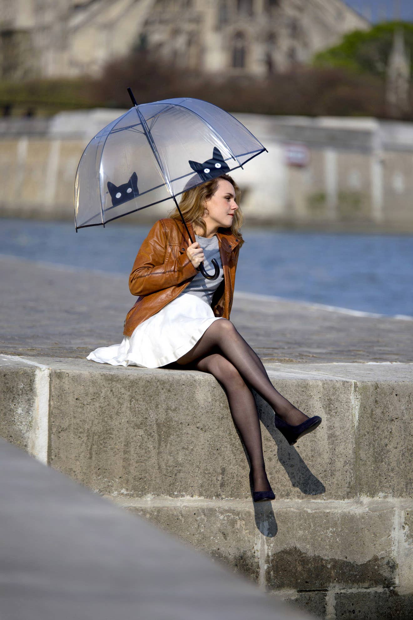 SMATI - Automatic Long Transparent Cat Umbrella