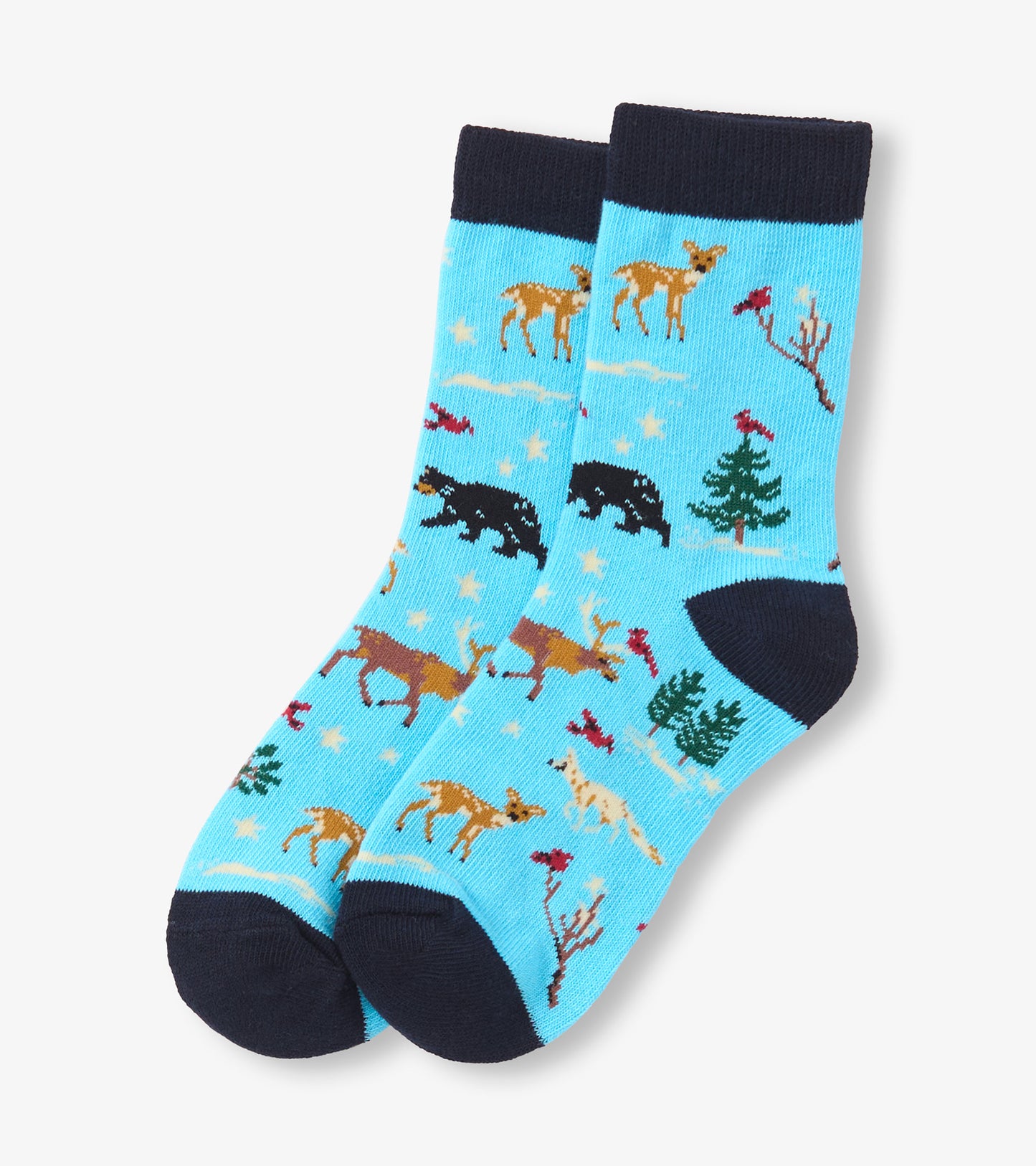 Little Blue House Winter Wonderland- Kids Crew Socks