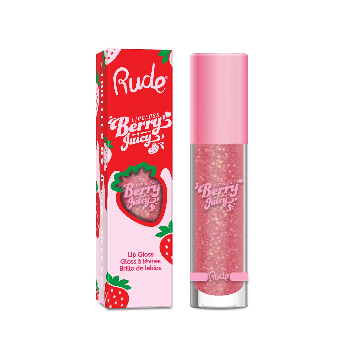 Rude Cosmetics - Berry Juicy Lip Gloss Pink
