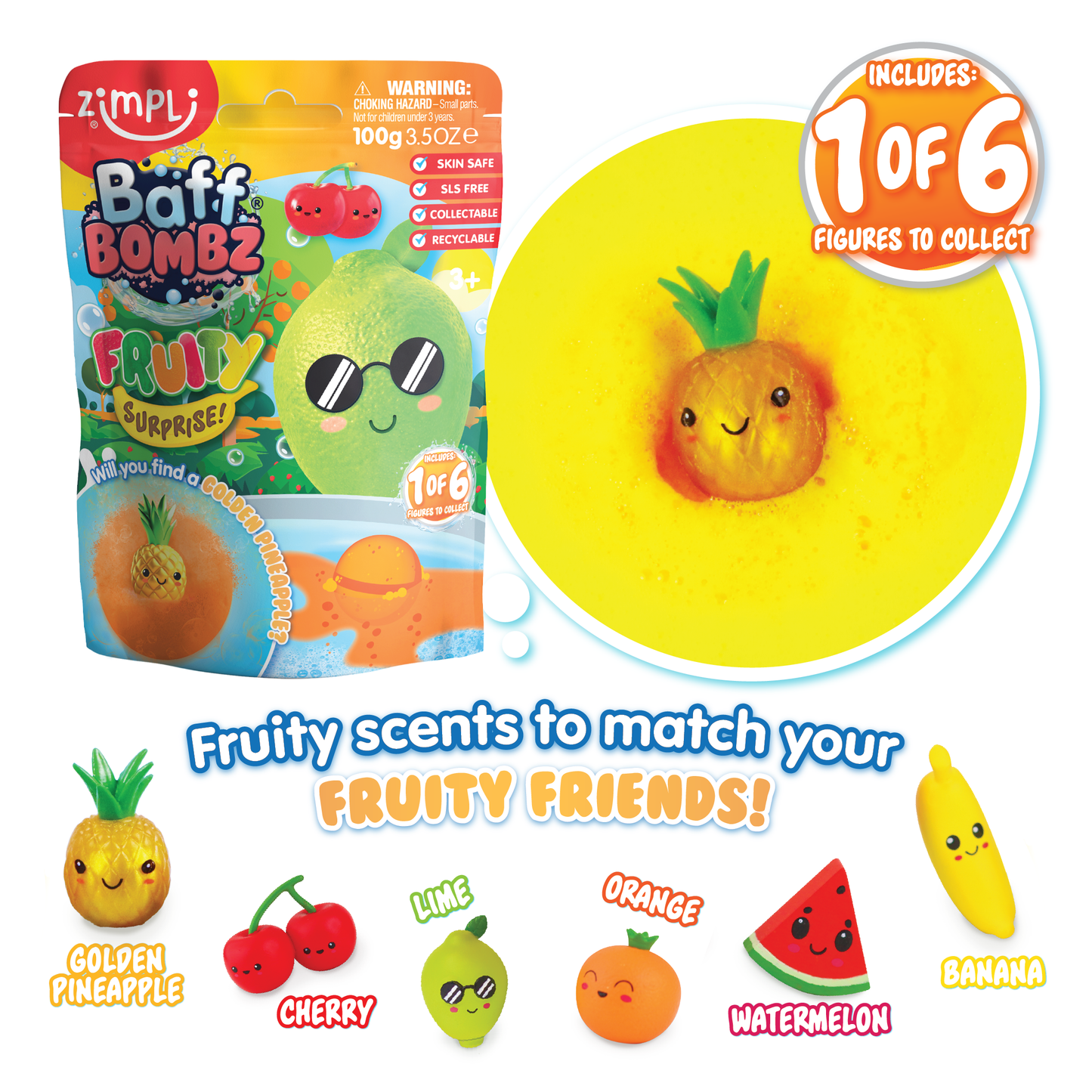Zimpli Kids - Zimpli Baff Bombz Surprise Fruity Figure Large Bath Bomb