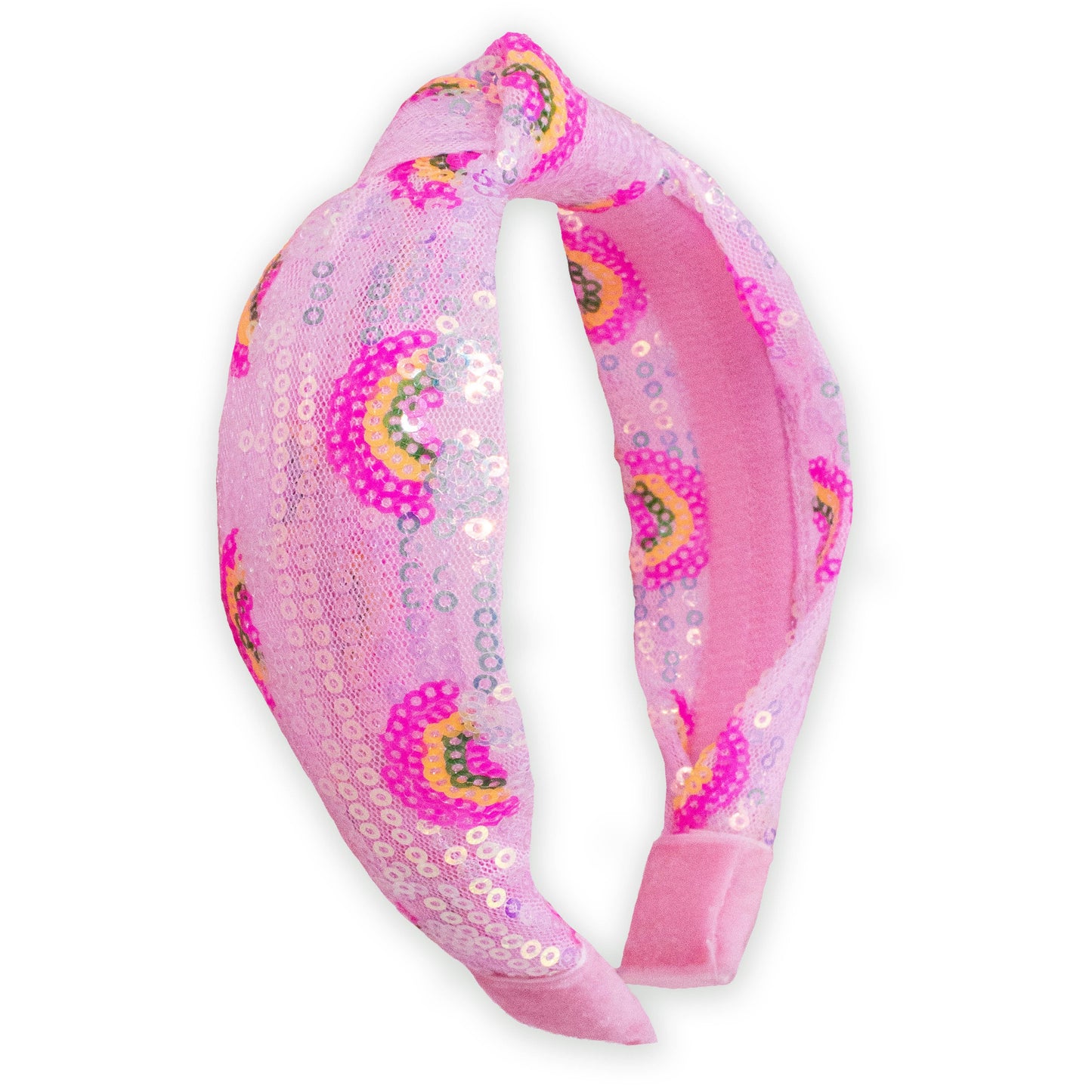 Frog Sac - Kids Sequin Knot Headband - Rainbow