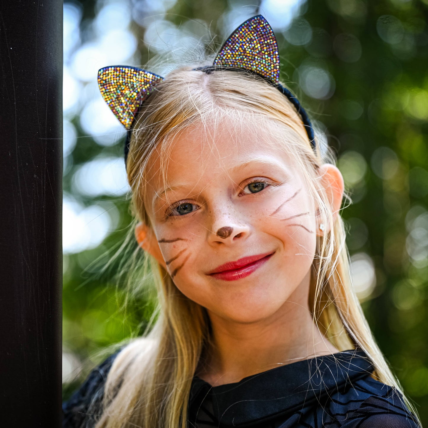 Frog Sac - Cat Ears Headband - Kids Dual Sided Rhinestone Hairband