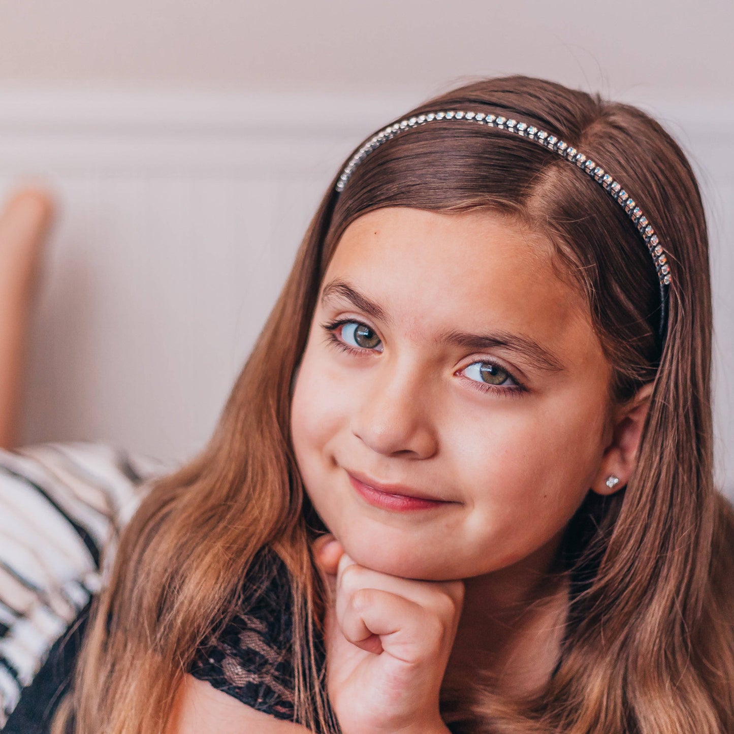 Frog Sac - Thin Rhinestone Headbands for Kids Girls