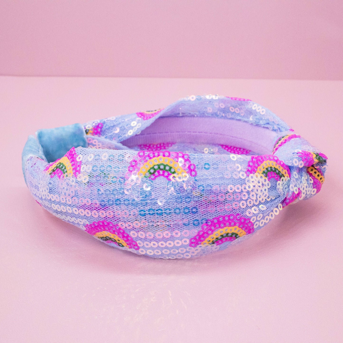 Frog Sac - Kids Sequin Knot Headband - Rainbow