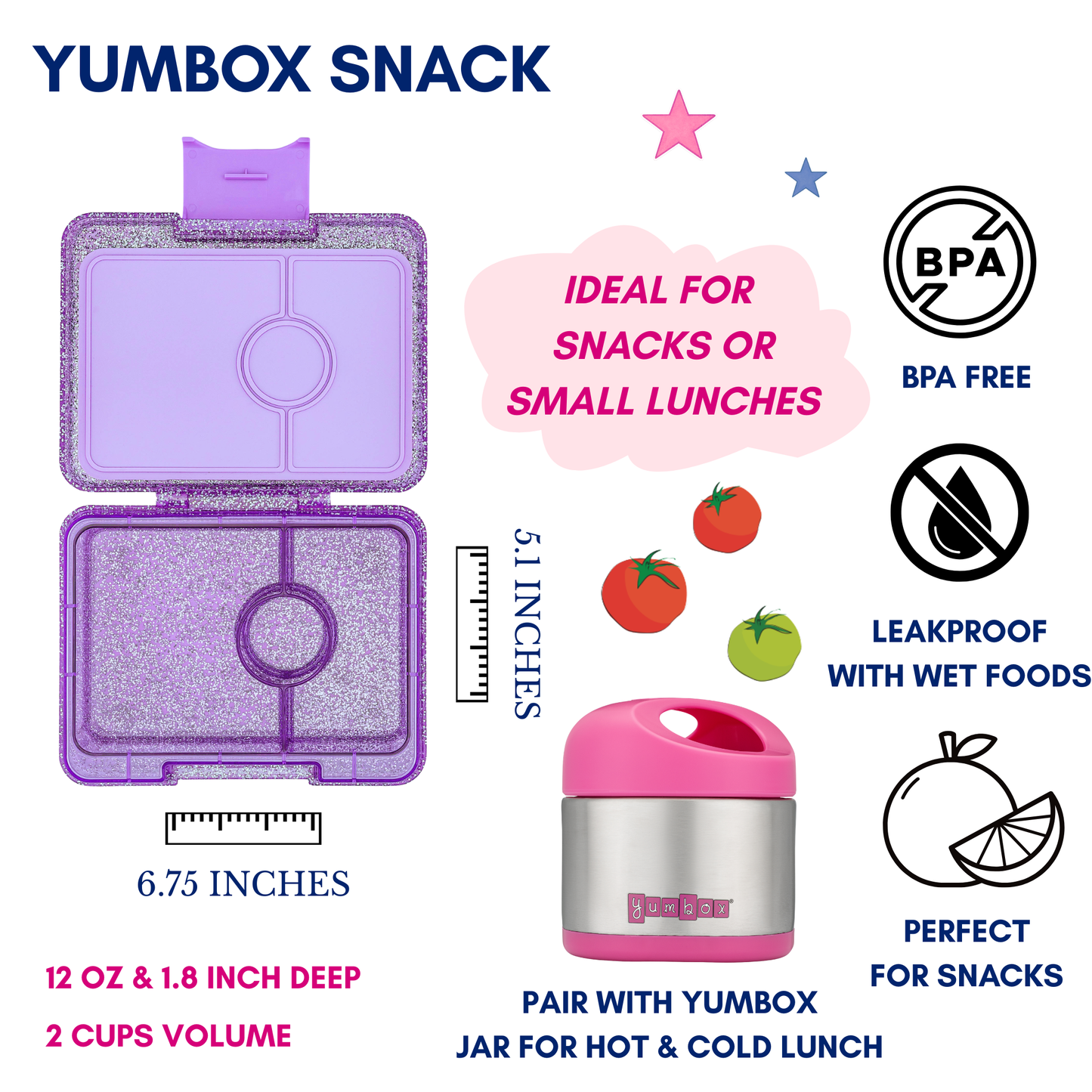 Yumbox - Snack Size Glitter Collection