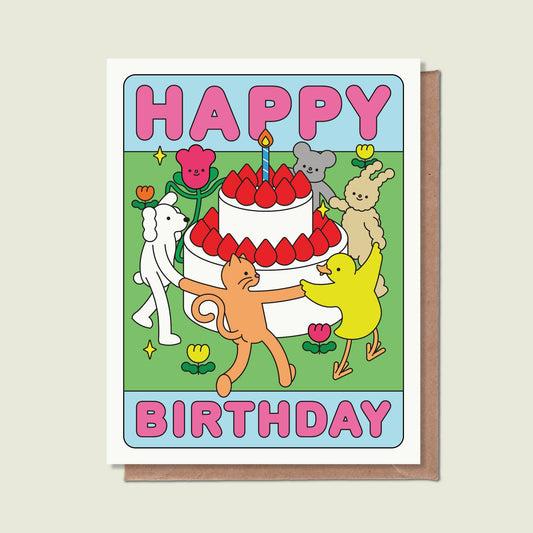 Épée Lapin Studio - Happy Birthday Cake Greeting Card