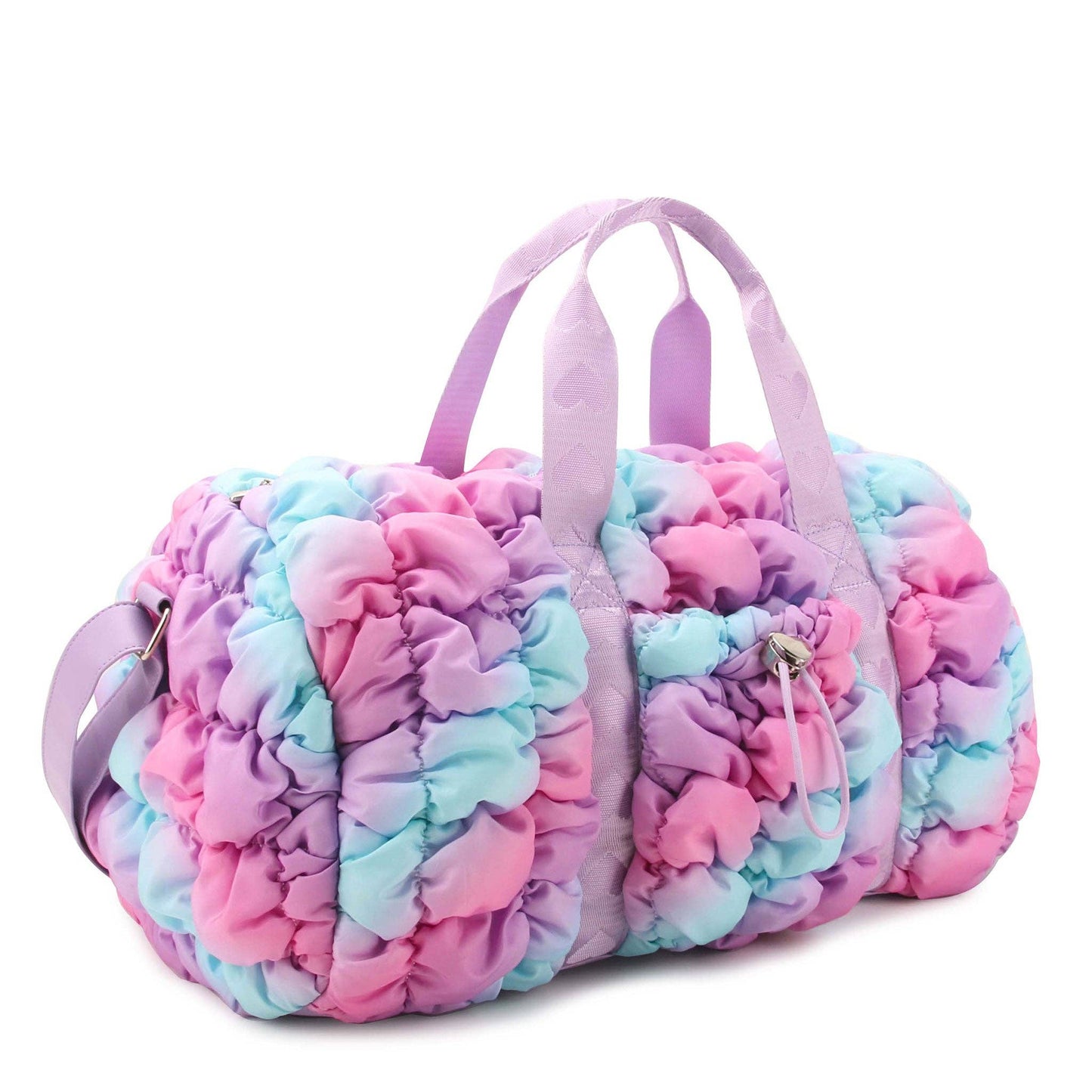 OMG Accessories - Quilted Scrunchies Ombré Large Barrel Duffle Bag