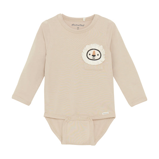Minymo - Long Sleeve Lion Bodysuit - 3 Months