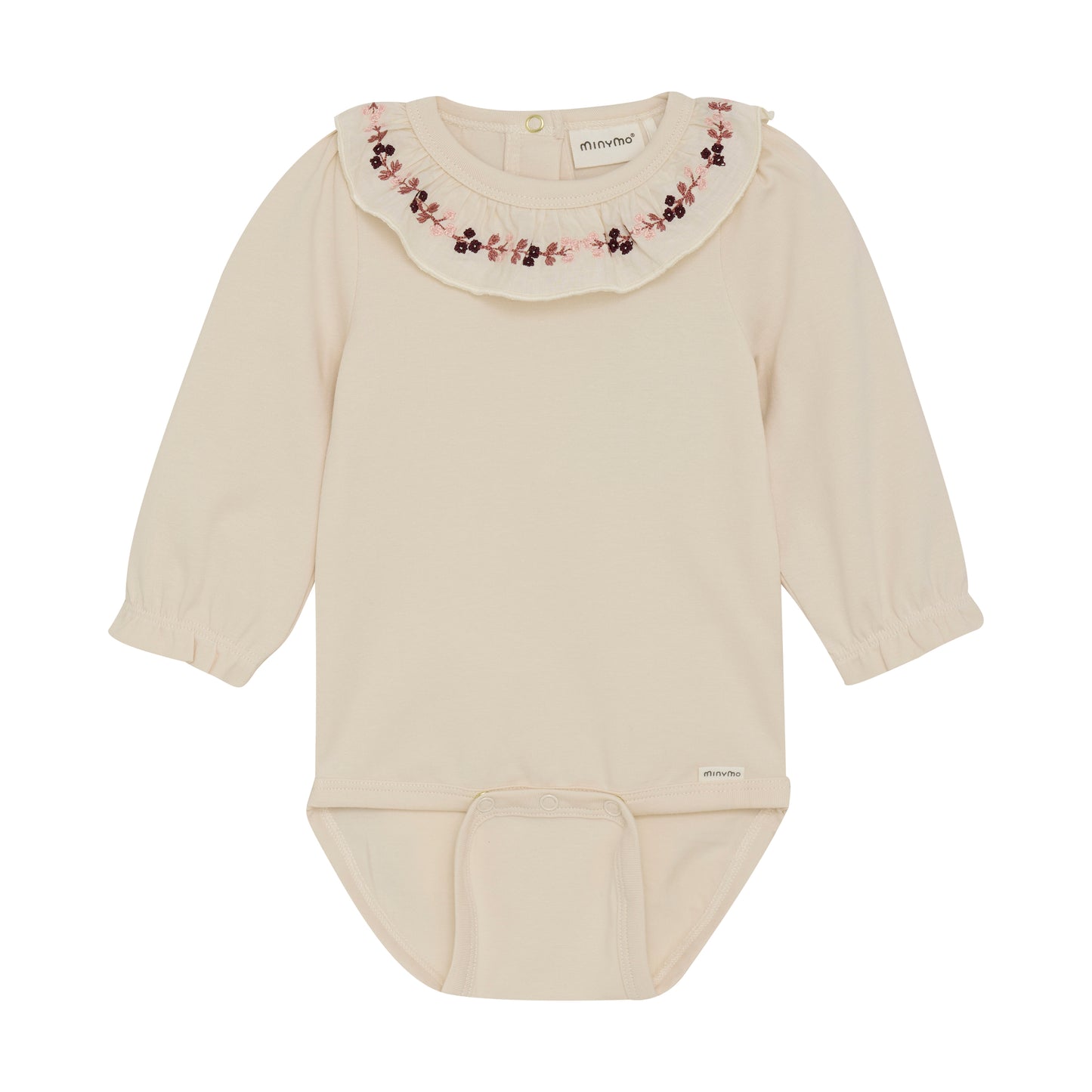 Minymo - Floral Collared Bodysuit - 3 Months