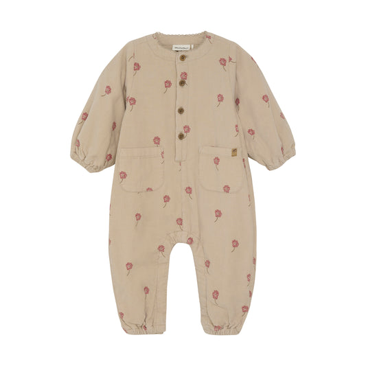 Minymo -  Floral Lined Corduroy Suit - 3 Months