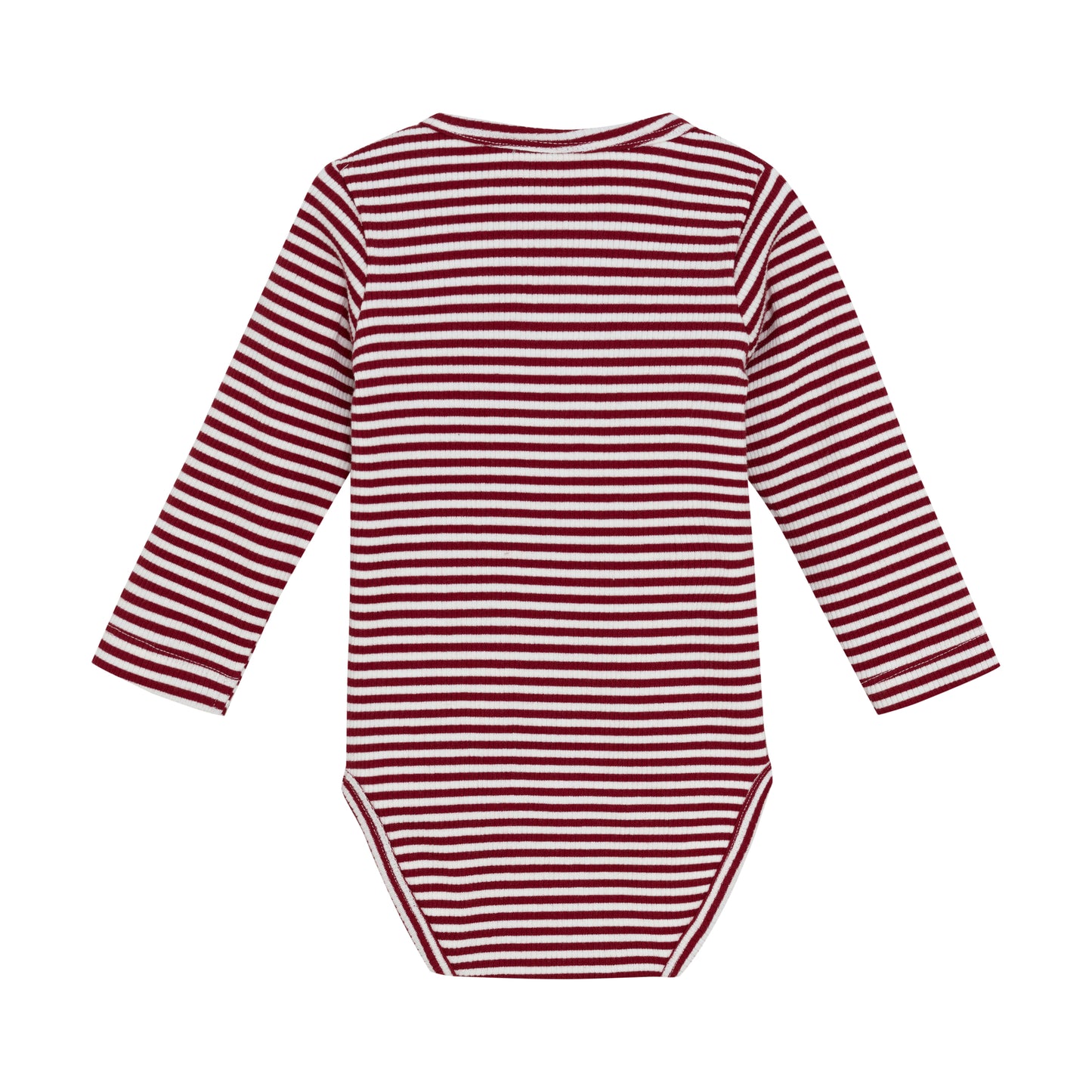 Minymo - Long Sleeve Striped Ribbed Onesie - 3M