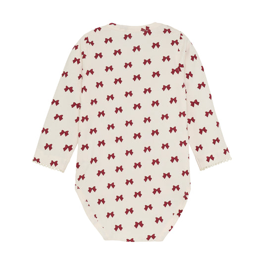 Minymo - Bows on Cream Onesie - 3M