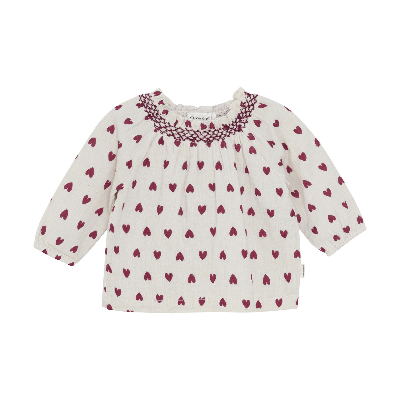 Minymo - Lined Linen Heart Blouse - 3M