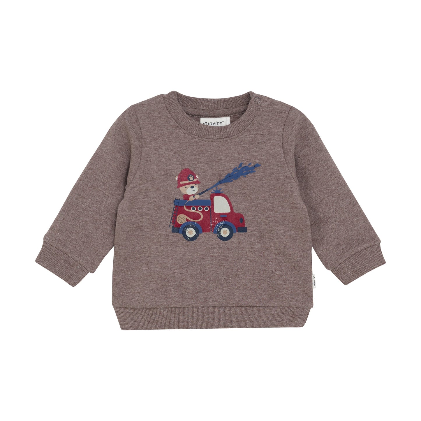 Minymo - Sweatshirt LS Brown Fire-Fighter Bear - 3M