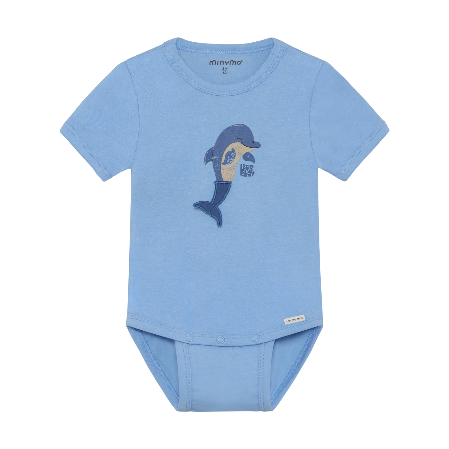 Minymo - Let's Play Dolphin Short Sleeve Bodysuit
