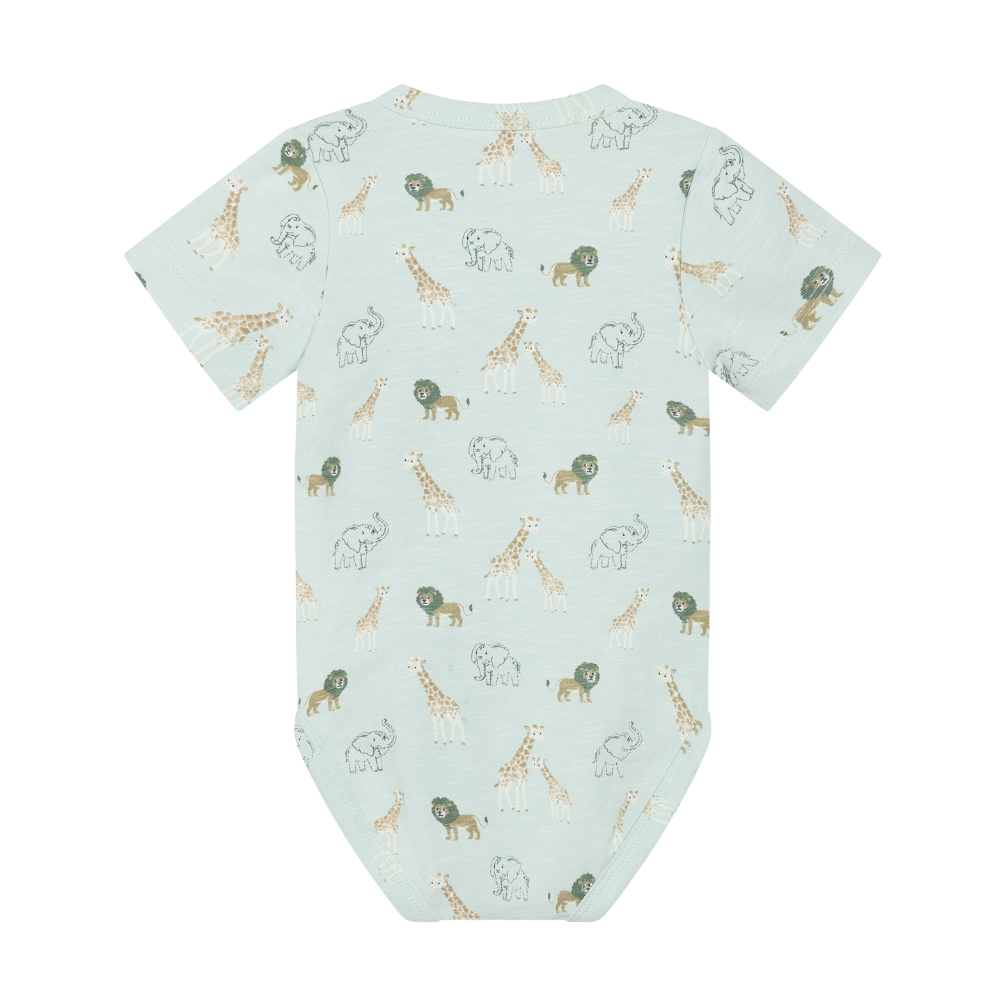 Minymo - Safari Friends All Over Print Short Sleeve Bodysuit