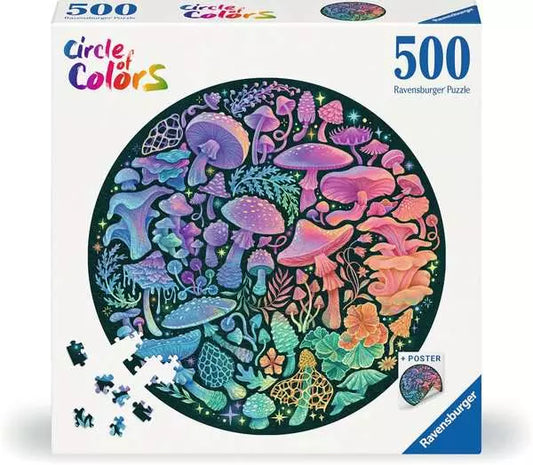 Ravensburger - Jigsaw Puzzle Circle of Colors - Mushrooms - 500 Pieces Puzzle