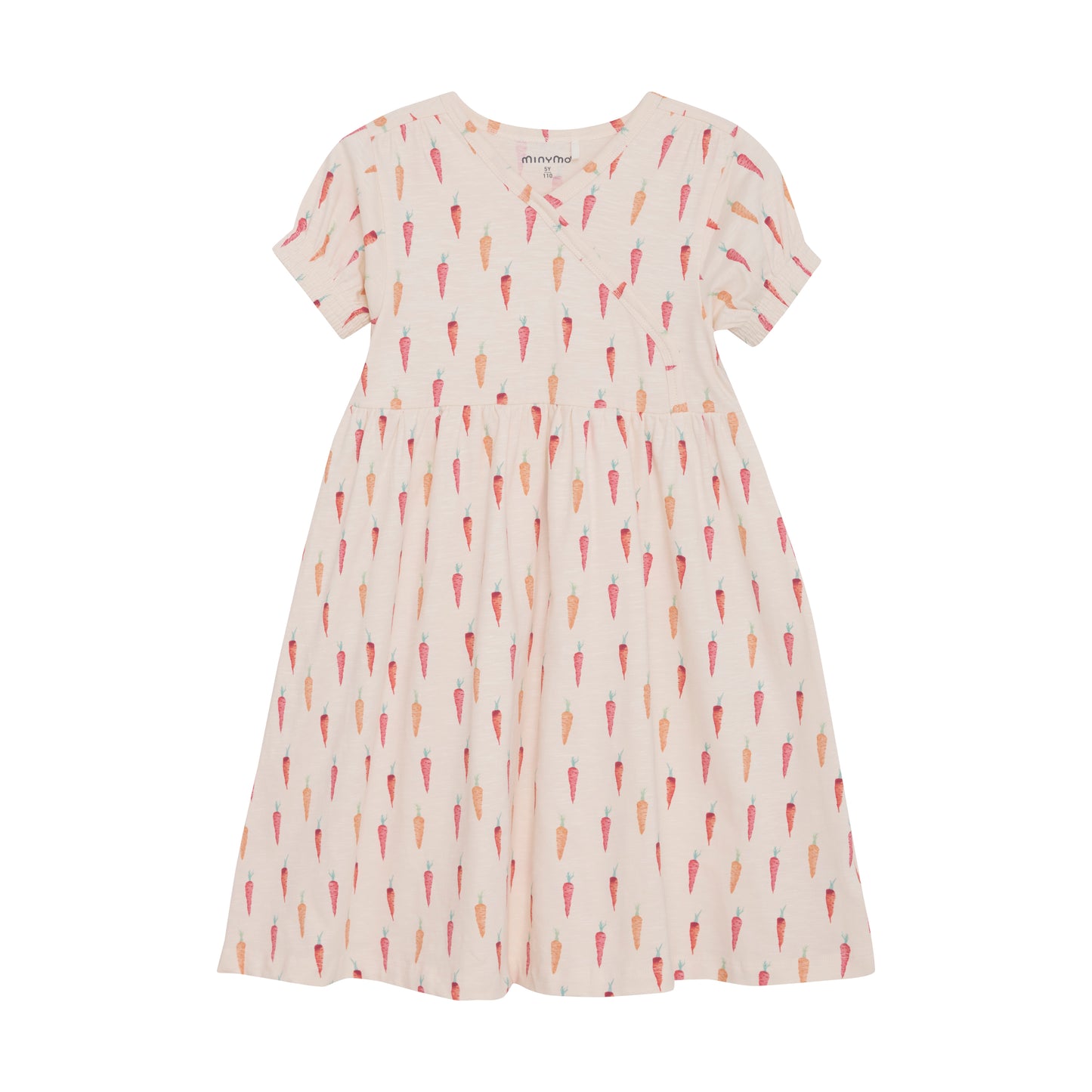 Minymo Dress Short Sleeve - Carrot- 5Y
