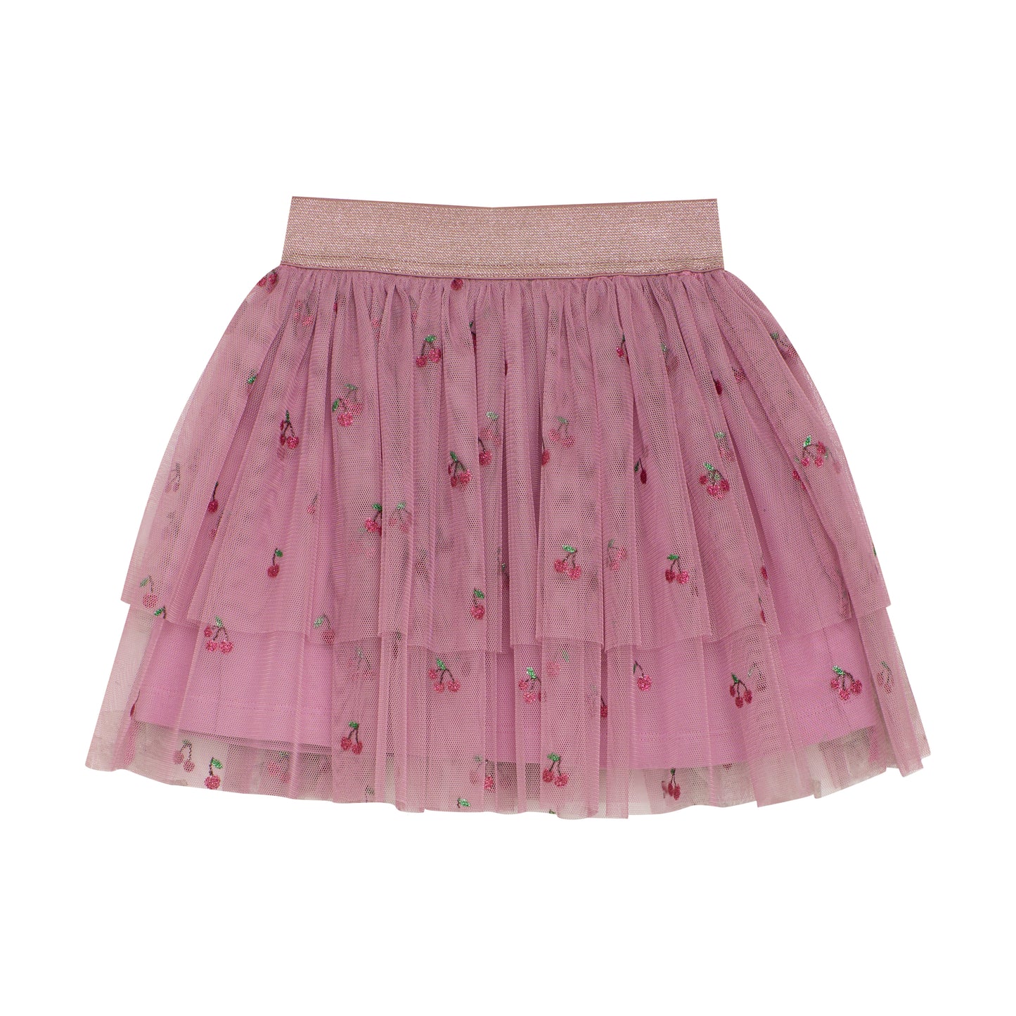 Minymo - Tulle Cherry Print Skirt