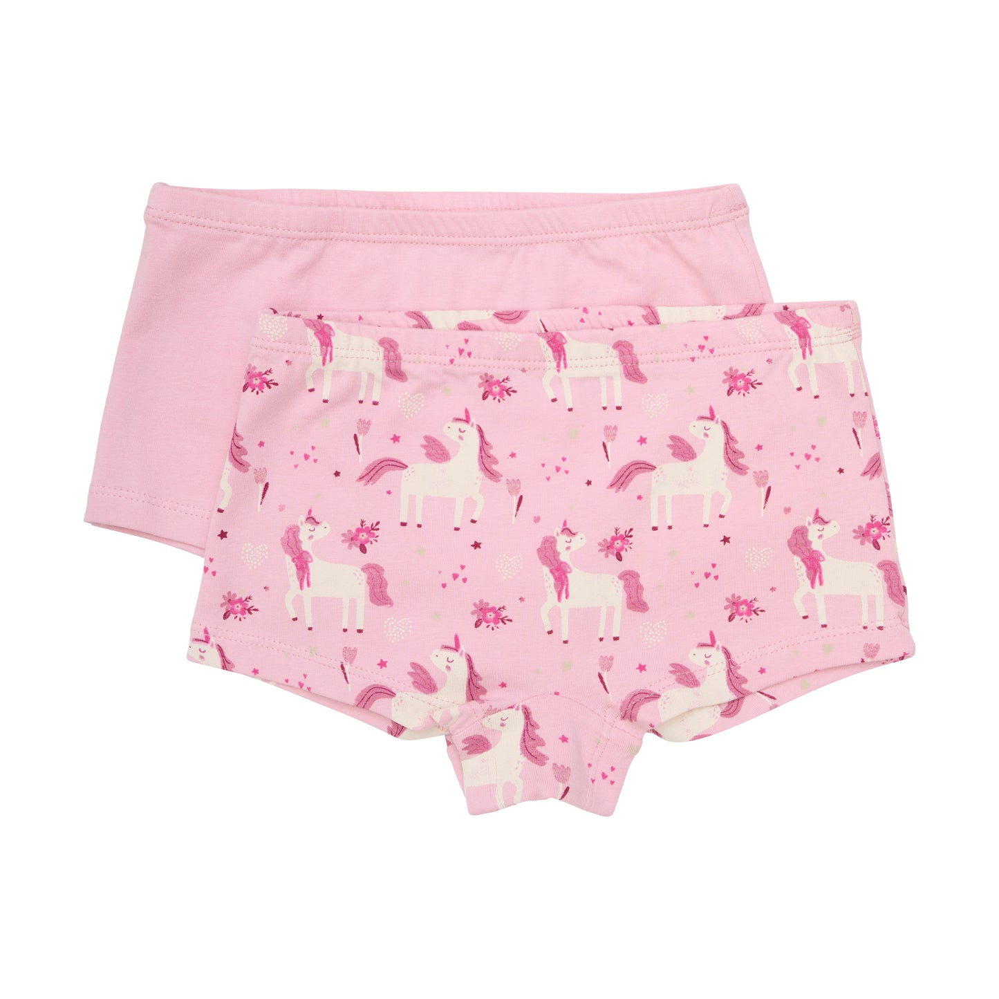 Minymo Girl's Briefs Underwear Pink Unicorn 2 pack