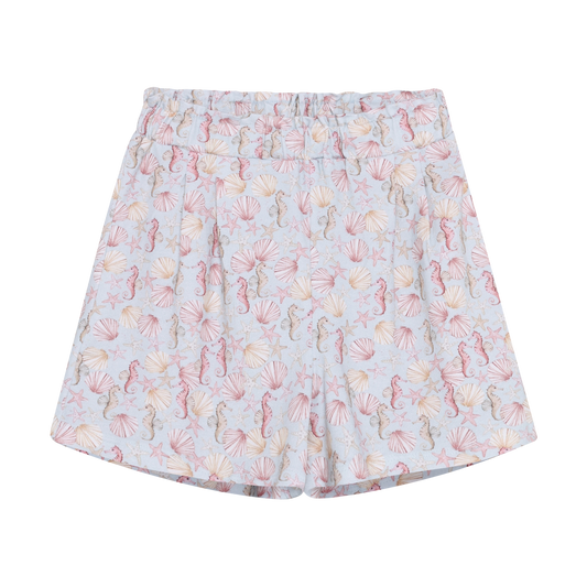 Minymo - All-Over Seashell Graphic Print Shorts - 5Y